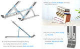 LumatixMart Folding Adjustable Aluminum Laptop Stand + FREE POUCH